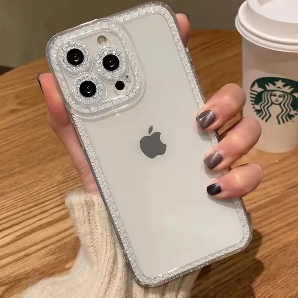 Apple Glitter White iPhone Case